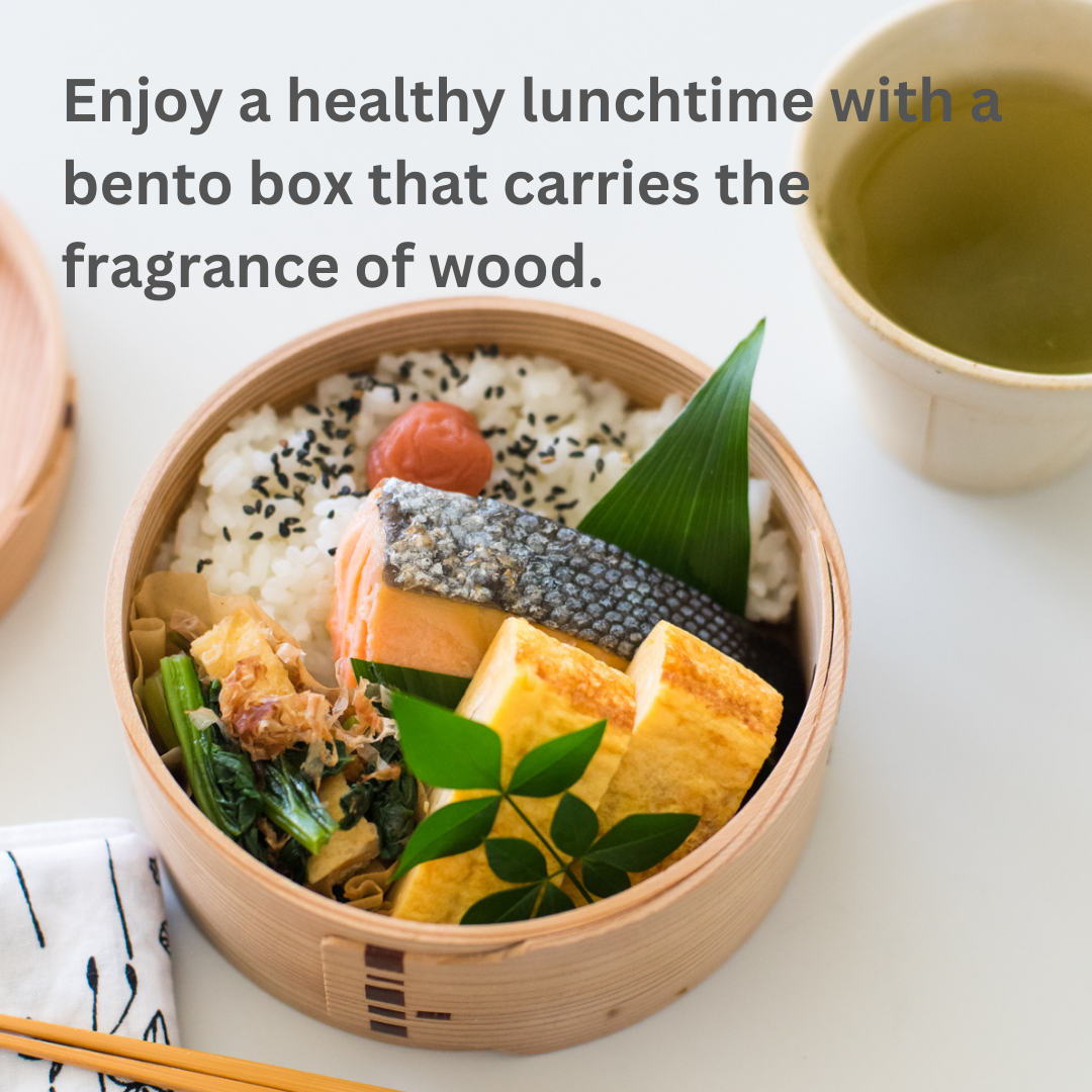 Bento Lunch Box 17 oz Premium Wooden Handcrafted, with Divider & Eco Cloth, Manual