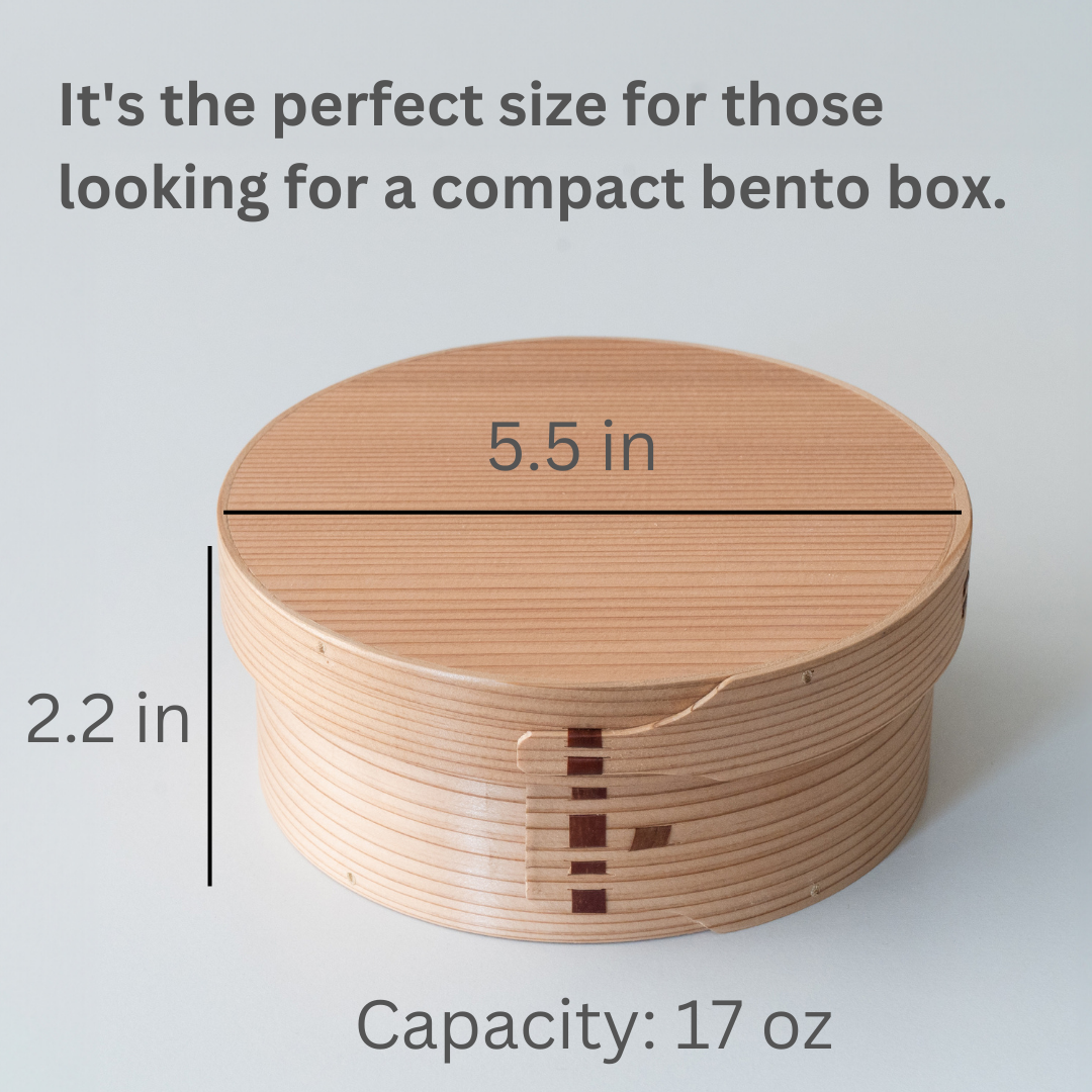 Bento Lunch Box 17 oz Premium Wooden Handcrafted, with Divider & Eco Cloth, Manual