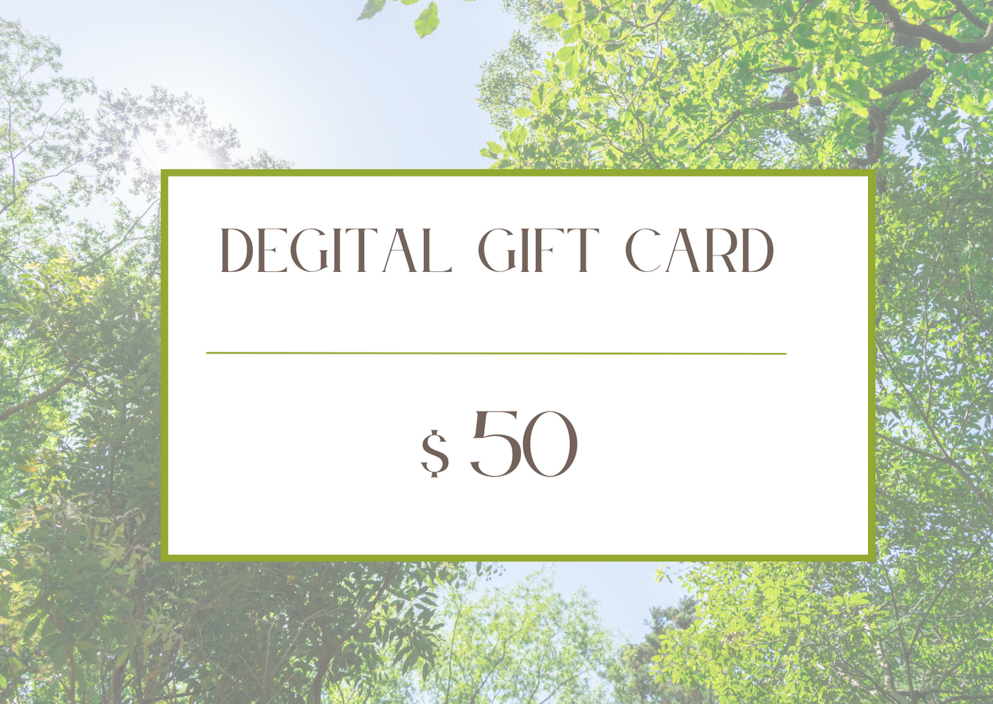 Degital Gift Card